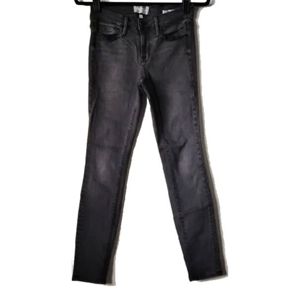 *50off3* Frame Denim Le Skinny De Jeanne Jeans 27 Black Wash - Picture 2 of 12